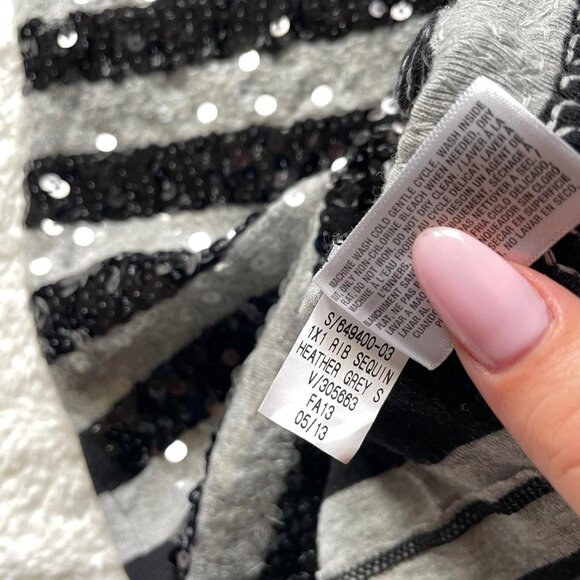 2000s Sequin Striped Tank Top - Picture 6 of 7